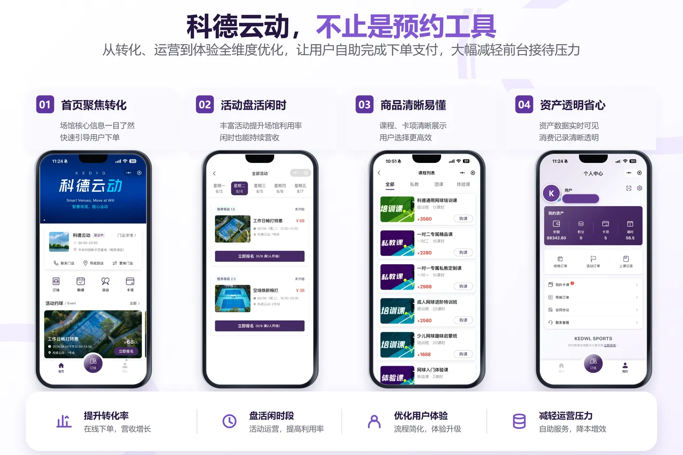 科德云动场馆 SaaS 用户端产品界面